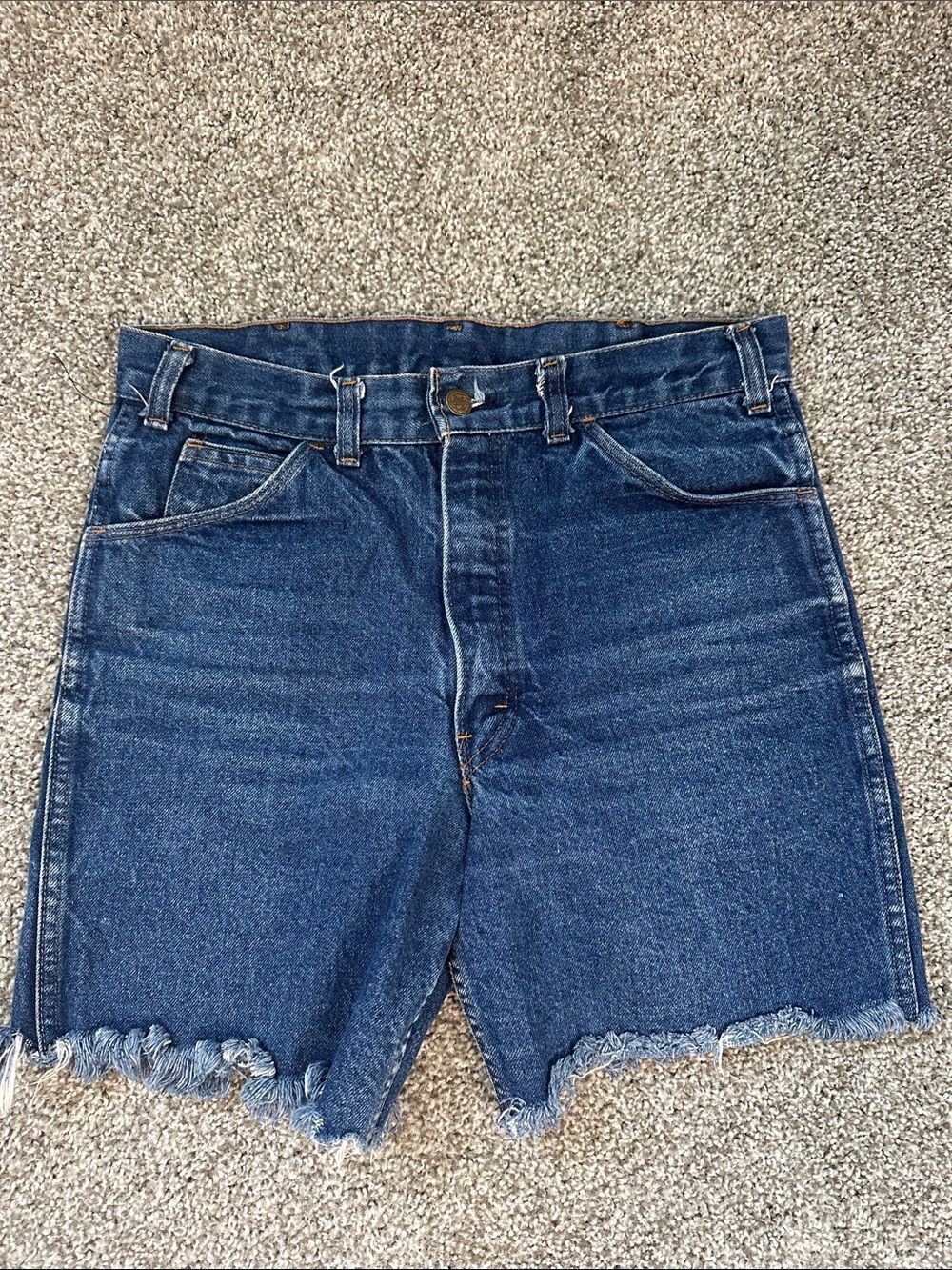 Saddleking western rodeo vintage Dark Blue High-Rise Denim Jean Shorts